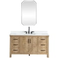 thumbnail image 2 of Javier 60" Bath Vanity in Spruce Antique Brown with White Grain Stone and Mirror, 2 of 19