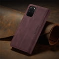 thumbnail image 2 of CaseMe Wallet Case Anti-Fall Retro Handmade Leather Magnetic Flip case Card Slot for Samsung S21 PLUS (Wine Red), 2 of 9