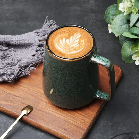 Large 24 OZ/700ml Ceramic Coffee Mugs with Golden Handle, Extra Big Jumbo Tea Cup Mug for Office and Home, Gift and Present