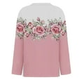 thumbnail image 5 of SYMOID Womens Long Sleeve Floral Top - Pink & White Color Block, Rose Print, Stretchy Soft Casual Blouse for Daily Wear, S-XXL,Size M, 5 of 5