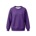 thumbnail image 4 of Lutiedan Boys Girls Knitted Sweaters Teen Crew Neck Long Sleeve Pullover Fall Winter Casual Uniform Sweaters Size 5-16,Purple, 4 of 7