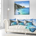 thumbnail image 2 of Designart Portoferraio Sansone White Beach - Seashore Throw Pillow - 16x16, 2 of 4
