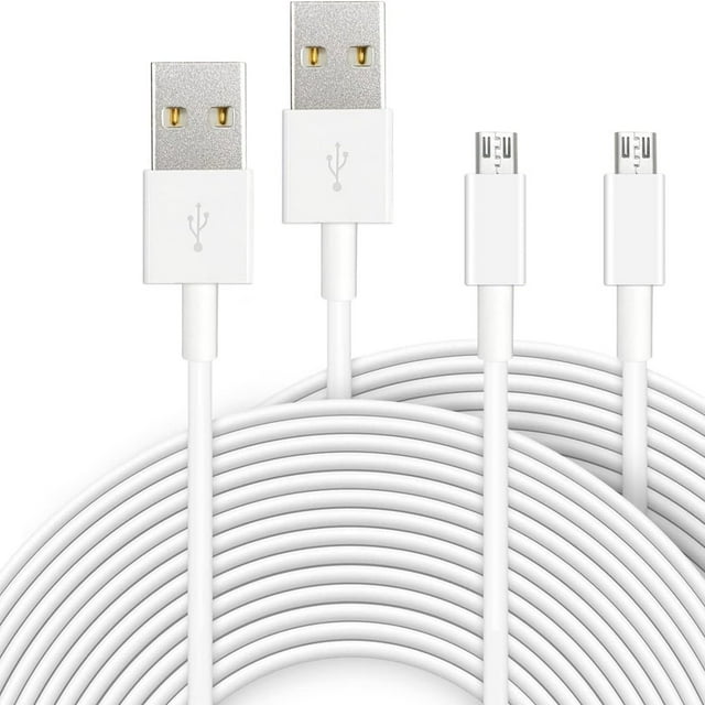 LNGOOR Câble d'Extension d'Alimentation 16,4 Pi 5 m pour Charge d'Extension USB vers Micro USB et Cordon de Synchronisation de Données