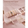 thumbnail image 6 of 360 °   Rotating Jewelry Box with 7 Drawers, Spacious Vertical Jewelry Organizer with Glass Window, Jewelry Storage Case, Dustproof & Moisture-resistant Design, 6 of 8