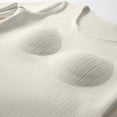 thumbnail image 4 of XuJwPNcy Womens Thermal Underwear Tops Built-In Chest Pad Fleece Line Warm Shirt Scoop Neck Thick Long Sleeve Undershirts, 4 of 6