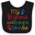 thumbnail image 3 of Inktastic Gramma and Grampa Love Me Boys or Girls Baby Bib, 3 of 4