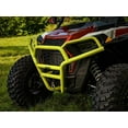thumbnail image 2 of SuperATV Front Bumper for 2014+ Polaris RZR XP / XP 4 1000|Lime Squeeze|1.75" x 1/16" Wall Steel DOM Steel Tubing|UV Resistant|CNC Machined End Caps|Protects Entire Front End|FBG-P-RZR1K-004-20#AQ, 2 of 5