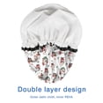 thumbnail image 4 of Shower Caps,White Christmas Santa Pattern Waterproof Shower Cap for Women 4 Pieces,Double Reusable Hair Cover for Shower PEVA Elastic Stretch Hem, 4 of 7