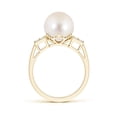 thumbnail image 2 of ANGARA Freshwater Cultured Pearl Ring with Cluster Diamonds in 14K Yellow Gold for Women | June Birthstone, Birthday, Anniversary, Jewelry Gift for Women | Pearl Ring, 2 of 8