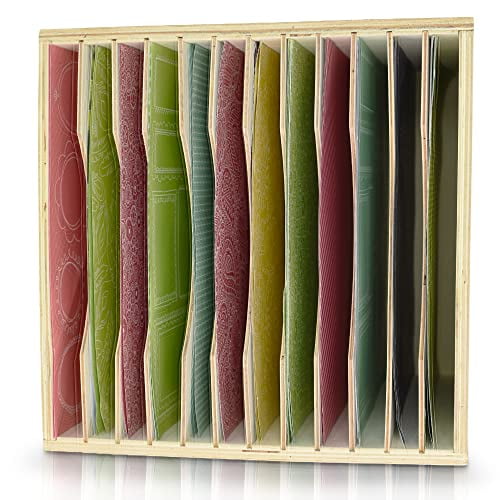 Tavenly Natural Wood Finish Paper Storage Organizer Cube - IMPROVED Perfect  for Sizes 12 x 12 - 12 Tray File Box Organizer - Classroom & Office Desk  Accessories - 12 Slot Paper Organizer for Desk 