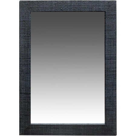 East at Main Indigo Road by Egypt Sherrod Gia Raffia Mirror (Dark Navy Blue)