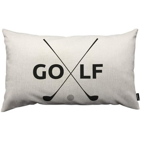 

HOSNYE Golf Symbol Throw Pillow Cover Linen Fabric for Couch Bed Sofa Car Waist Cushion Cover 16x16 Pillow Case