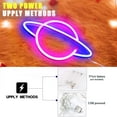 thumbnail image 4 of Planet Neon Signs LED Neon Wall Sign Pink Blue Neon Lights, 4 of 4