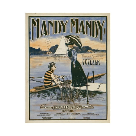 Sheet Music Covers: “Mandy Mandy” Words and Music by Charles Clinton Clark, 1901 Print Wall