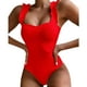thumbnail image 1 of Gibobby Trajes de Baño Mujer Completo Traje de baño Mujer Traje de baño Damas Traje de baño Traje de baño Correa Bikini Mujer Trajes de baño Una pieza(Rojo,M), 1 of 5