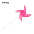 thumbnail image 3 of 50pcs Windmills for the Yard Garden 15 Inch x 7.5 Inch 4 Leaves, Pink, 3 of 6