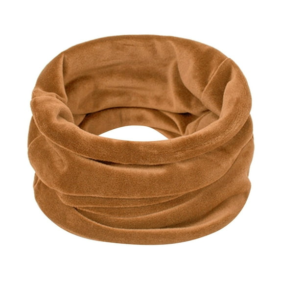 Hauaitttt Winter Ski Neck Protector Female Autumn and Winter Gold Velvet Windproof Neck Protector Neck Scarf Thickened Windproof Collar Scarf Silk Hair Scarf Set Fr Neck Gaiter Winter Ski Tube Scarf