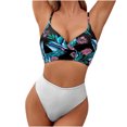thumbnail image 1 of Traje de baño de 2 piezas con cintura alta y tirantes cruzados para mujer Fridja nalpqowj23475, 1 of 9