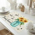 thumbnail image 5 of You Are My Sunshine Placemats Set of 8, Vintage Sunflower Motivational&nbsp;Quotes Table Mats Washable Heat-Resistant Non-Slip Place Mats for Kitchen Dinner Table Indoor Outdoor Decor,13x19 Inch, 5 of 9