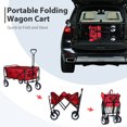 thumbnail image 5 of YRLLENSDAN Folding Wagon with Wheels Foldable Wagon Grocery Wagon Outdoor Wagon Cart Portable Wagon Utility Wagon for Camping Beach Sports Wagon,Red, 5 of 8