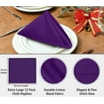 thumbnail image 4 of Ruvanti Cloth Napkins Set of 12, 18x18 Inches Napkins Cloth Washable, Soft, Durable, Absorbent, Cotton Blend. Table Dinner Napkins Cloth for Hotel, Lunch, Restaurant, Wedding Events, Parties - Purple, 4 of 10