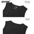 thumbnail image 6 of Summer Women Running Vest Quick Dry Lightweight Round Neck Sleeveless T-shirt Athletic Tank Tops Fitness Gym Yoga Vest Dark Grey CN L (US M), 6 of 6