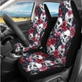 thumbnail image 2 of Yuyamidu Skull Rose 14 Pack Car Seat Covers Full Set with Steering Wheel Cover Arm Rest Cover Car Head Rest Protector Auto Seat Belt Cover Easy to Install Universal Fit for Vehicles,Cars,Suvs, 2 of 7