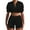 Black 2 piece outfit for women, variant on Wycnly Womens 2 Piece Outfits Casual Sports Button Down Short Sleeve Cropped Shirt and High Waist Shorts Set Two Piece Yoga Workout Sets under $5