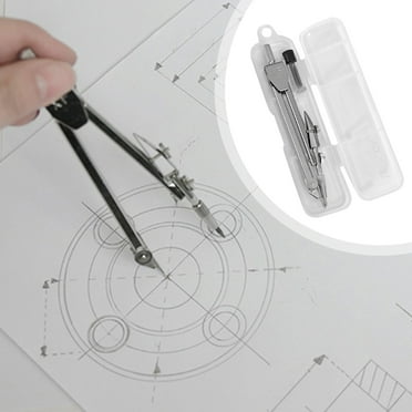 Kumdkd Stainless Steel Drafting Compass - Professional Geometry Tool for Architects | Exam-Approved Drawing Set with Case & Lead Refills