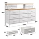 thumbnail image 3 of Cómoda de Dormitorio con 13 cajones, cómoda Grande con Espacio de Almacenamiento, Estructura de Metal, cómoda con Espacio de Almacenamiento para Dormitorio, Ropa (Blanco), 3 of 8