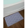 thumbnail image 2 of Renaissance Bath Mat, Rococo Floral Damask with Swirled Petals Blooming Branches Theme, Plush Bathroom Decor Mat with Non Slip Backing, 29.5" X 17.5", Violet Blue Cream, by Ambesonne, 2 of 2