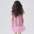 thumbnail image 4 of Toddler Girls Sequin Dress A-Line Sparkly Sleeveless Party Dresses for Girls Age 2 to 8 Y Kids Summer Clothes, 4 of 6