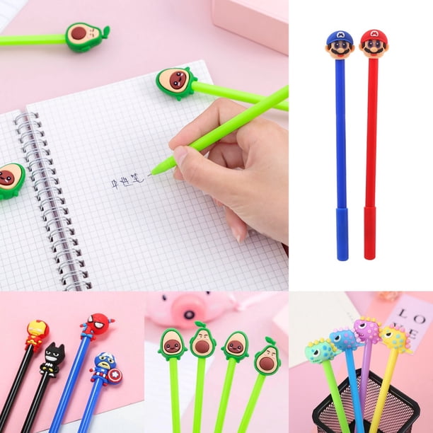 Bolígrafo de gel de silicona para dibujo de animales/frutas/comida/papelería 1 Uds Deng Xun unisex