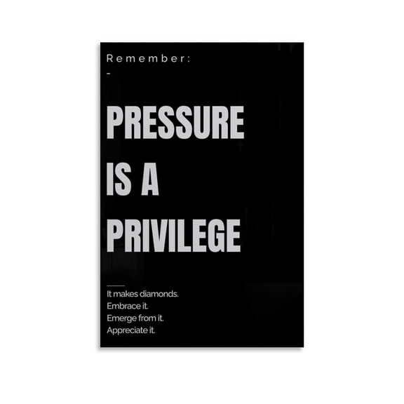 Pressure Is A Privilege Motivation Wall Art Seize The Day Wall Decor Inspirational Wall Decor Print for Bedroom Kids Grils Boys Teens