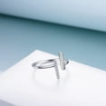 thumbnail image 2 of Open Parallel Bar Adjustable Ring For Women's 1.5 Ct Diamond 14K White Gold Over, 2 of 2