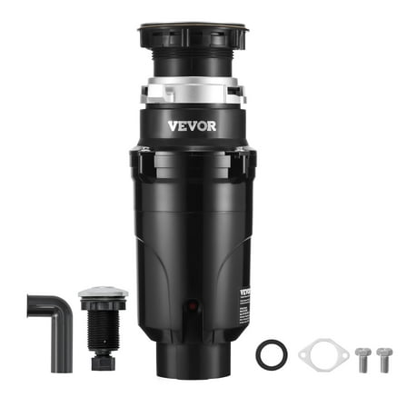 VEVOR Garbage Disposal, 1/2HP 3450RPM Continuous Feed Food Waste Disposer, EZ Connect Food Waste Grinding System with Power Cord & Splash Guard for Kitchen Sinks