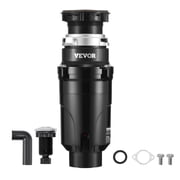 VEVOR Garbage Disposal, 1/2HP 3450RPM Continuous Feed Food Waste Disposer, EZ Connect Food Waste Grinding System with Power Cord & Splash Guard for Kitchen Sinks
