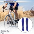 thumbnail image 2 of Calcetines de ciclismo Unique Bargains Antideslizantes Absorbentes de Sudor Antifricción para Exterior Color Gris Azul Talla L-XL Neutro Unisex 1 Par Patrón de Cuadros en Panal, 2 of 7