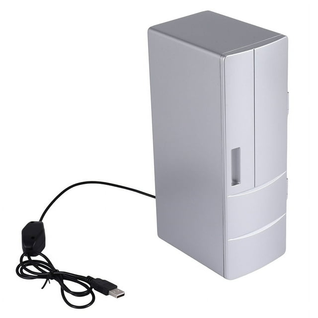 Refrigerador Mini USB Refrigerador Congelador Latas Bebidas Cerveza Enfriador Calentador Refrigerador de Viaje Nevera Portátil Uso en Coche Oficina