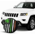 thumbnail image 2 of Vintage Irish American Flag Spare Tire Cover Weatherproof Wheel Protectors Dust-Proof Sun Protection Wheel Tire Covers Universal Fit for Truck SUV RV Camper Trailer Car Accessories, 2 of 10