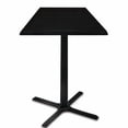 thumbnail image 2 of Indoor/Outdoor 30" Tall OD211 Black Table Base with 30" x 30" Foot and 30" x 30" Square Indoor/Outdoor Greystone Top by the Holland Bar Stool Co., 2 of 4