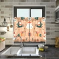thumbnail image 4 of Yayeee Kitchen Curtains Tier Pair Light Filtering 27"x36" Rod Pocket Short Cafe Window Panel, Christmas Santa, 4 of 7