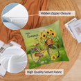 thumbnail image 2 of Sunflower Pillow Covers 18x18 Set of 4 Soft Velvet Summer Throw Pillow Covers Yellow Flower Pillow Covers Cushion Covers Square Pillow Cases for Couch Sofa Patio Outdoor Home Decorations(18 ), 2 of 5