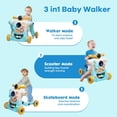 thumbnail image 3 of Baby Sit-to-Stand Learning Walker, 3 in 1 Baby Walker for Boys Girls Toddlers, Educational Baby Push Walkers with Entertainment Activity Center, Baby Music Learning Toy Gift for Infant, 3 of 8