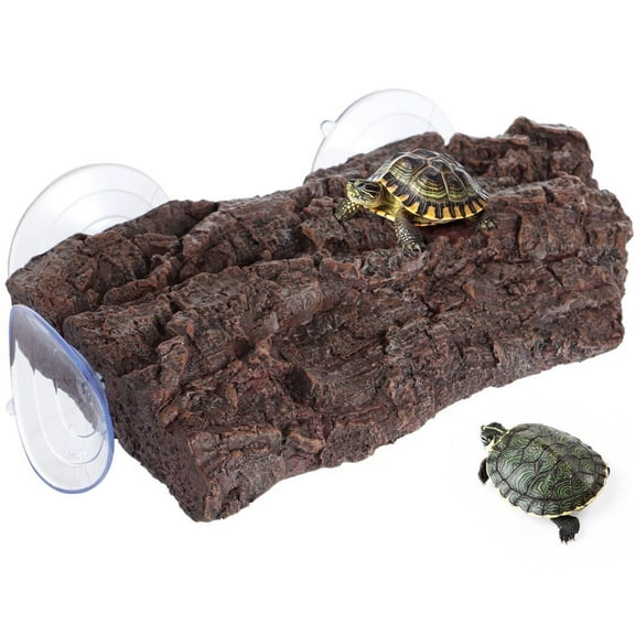 Turtle Basking Platform, Resin Basking Area with Suction Cups, Fish Tank Aquarium Tortoise Climbing Platform, Float Resting Terrace for Frogs Crabs Lizards