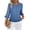 Royal Blue #05, variant on Womens Ruffle Flowy Crew Neck Dressy Casual Blouses 3/4 Sleeve Tops Summer T shirts 2026 Trendy Cute Work Clothes M