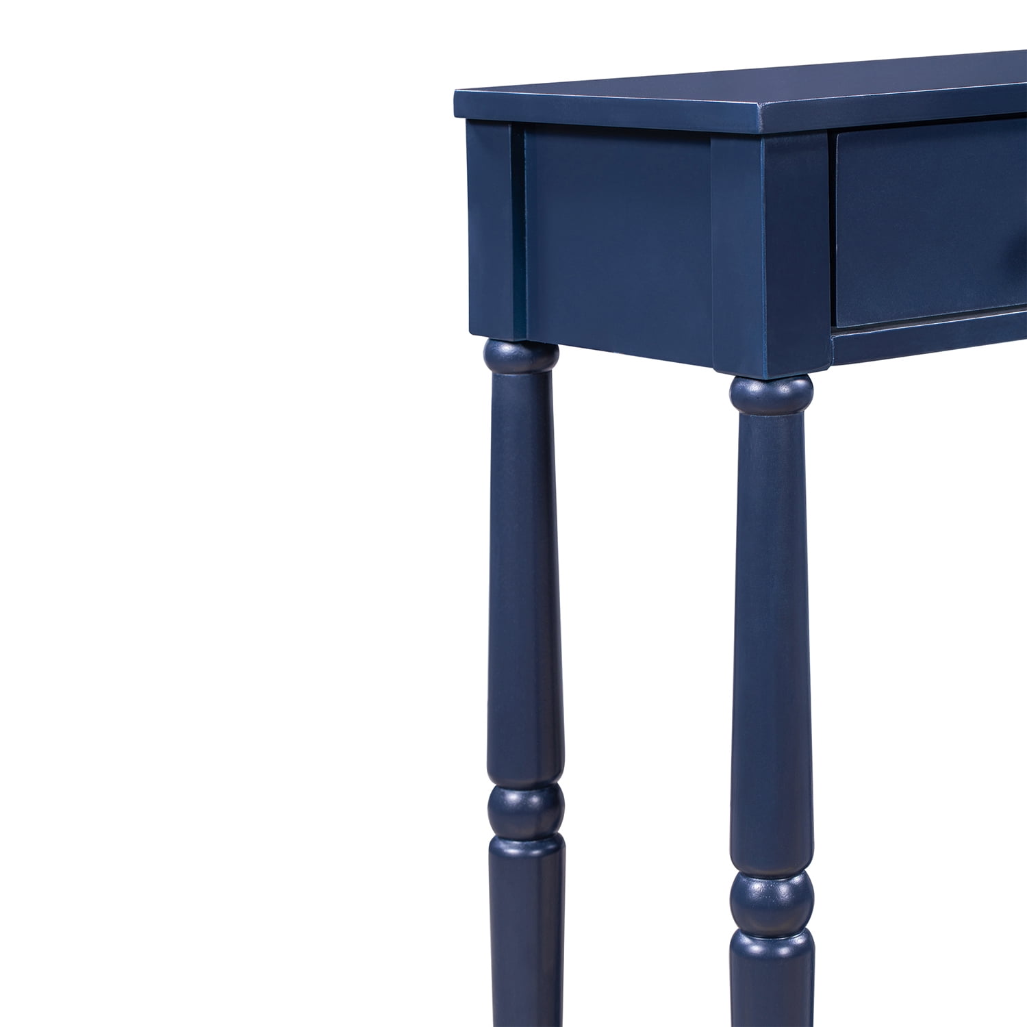 Kadyn Solid Wood Console Table, Modern Classic Entryway Table with Storage Shelf and Drawer, Narrow Long Sofa Entryway Table for Home, Navy Kadyn Solid Wood Console Table, Modern Classic Entryway Table with Storage Shelf and Drawer, Narrow Long Sofa Entryway Table for Home, Navy