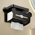 thumbnail image 5 of Taotanxi Tindbea Kids Toilet Paper Holder with Shelf Wall Mounted Tissue Roll Holder, Rustproof & Multifunctional Bathroom Storage Dispenser Funny Bathroom Wall Decor (Matte Black), 5 of 6
