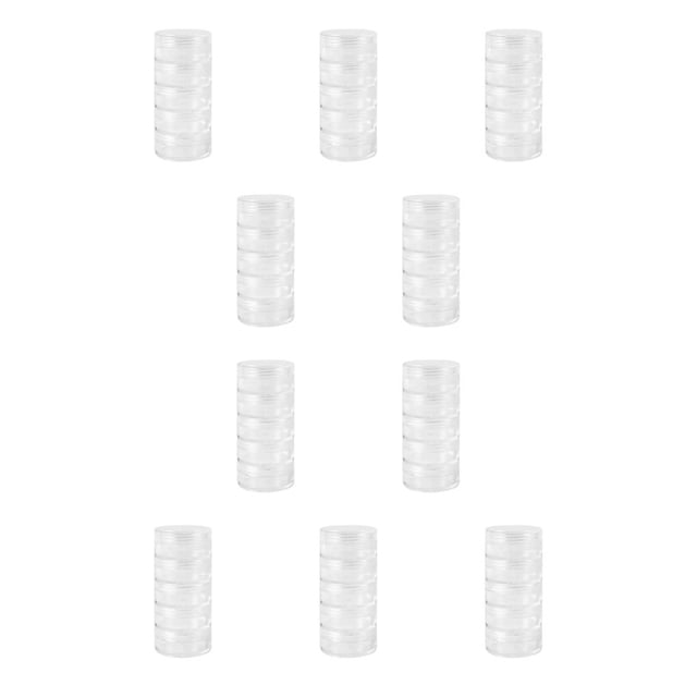 Bewildely Contenedores multicapa Cajas para pulseras con tachuelas Almacenamiento de joyas Tarro de plástico Organizador transparente Estante de S 10piezas