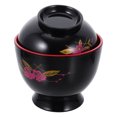 thumbnail image 1 of 1Pc Japanese Thread Miso Soup Bowl Rice Bowl Cooking Bowl Dessert Bowl (Black), 1 of 8